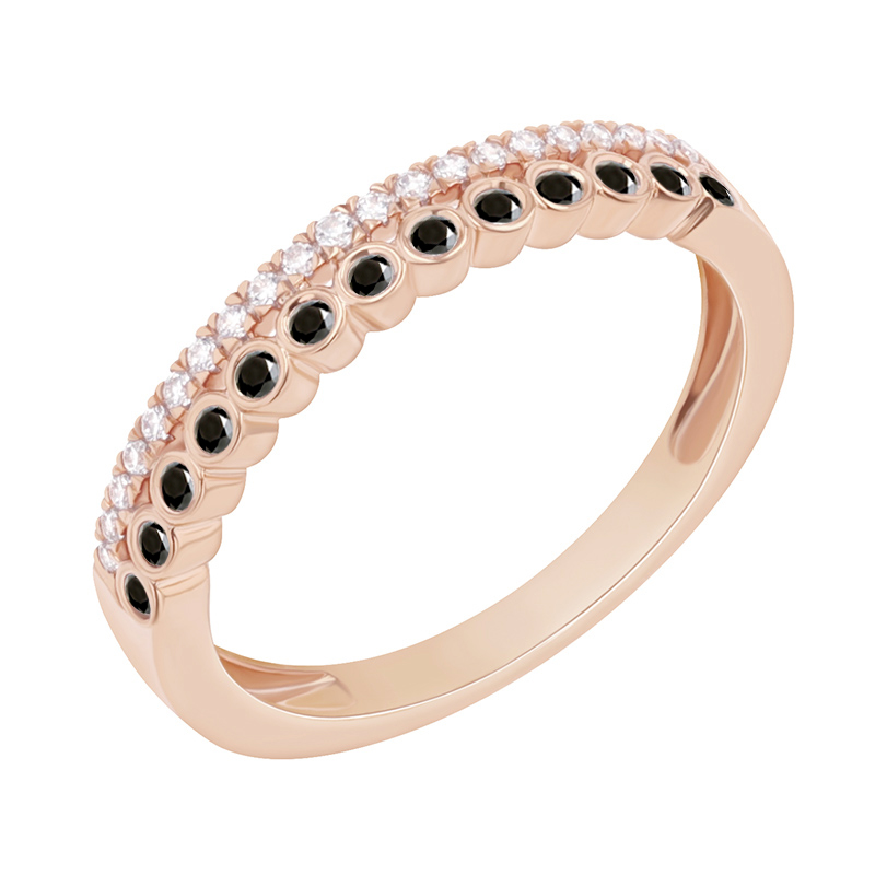 Eternity diamantový prsten z růžového zlata 89562