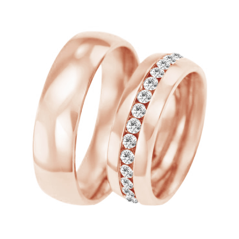 Snubní prsteny ze zlata s diamanty Dazon 96312