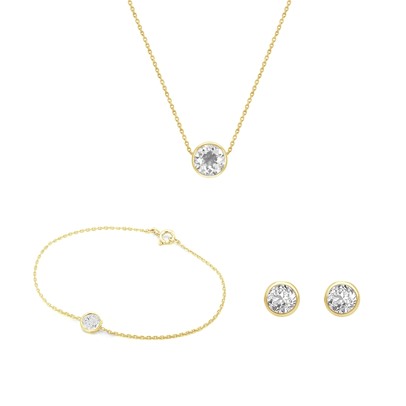 Minimalistická zlatá kolekce šperků s lab-grown diamanty Amara 97862