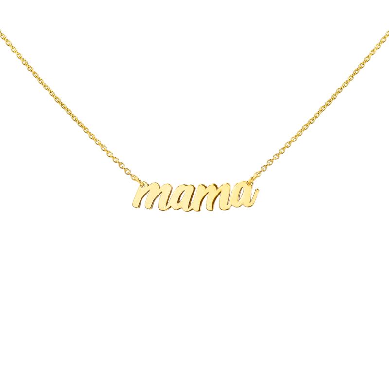 Stříbrný náhrdelník s nápisem Mama