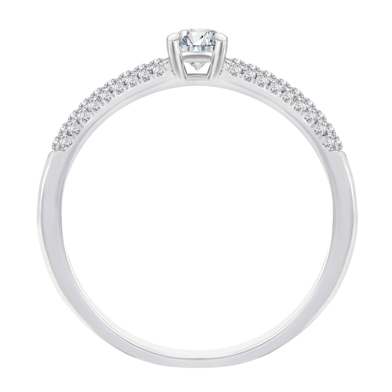 Zásnubní prsten s moissanitem a diamanty Kristen 100253