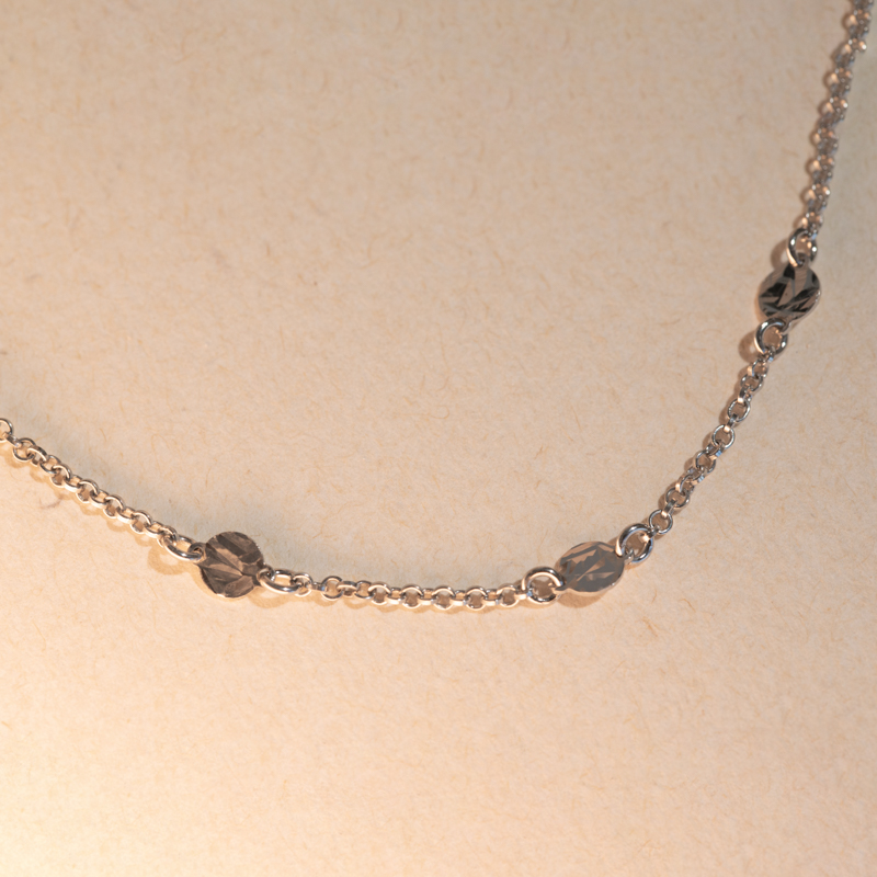 Stříbrný náhrdelník s drobnými plíšky Ansel 101193