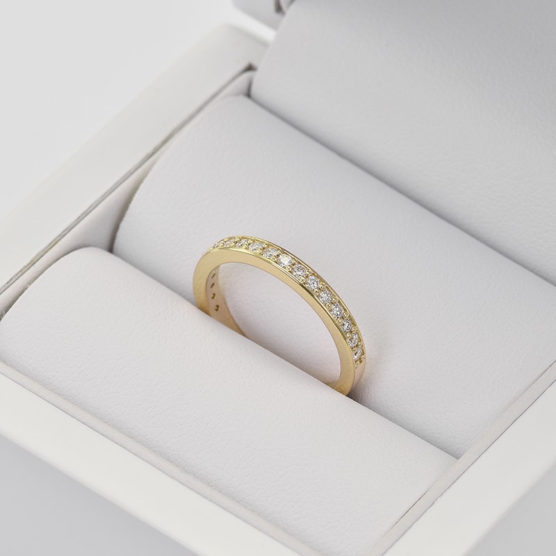 Eternity zlatý prsten s lab-grown diamanty Amina 101423