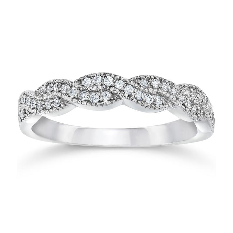 Propletený prsten s lab-grown diamanty Shani 101453