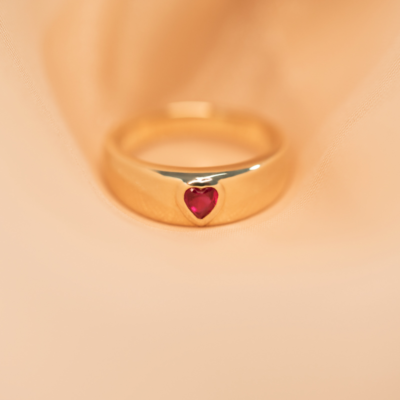 Prsten s rubínovým srdcem Maud 101723