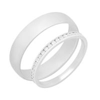 Eternity prsten s lab-grown diamanty a pánský komfortní prsten Oliviero