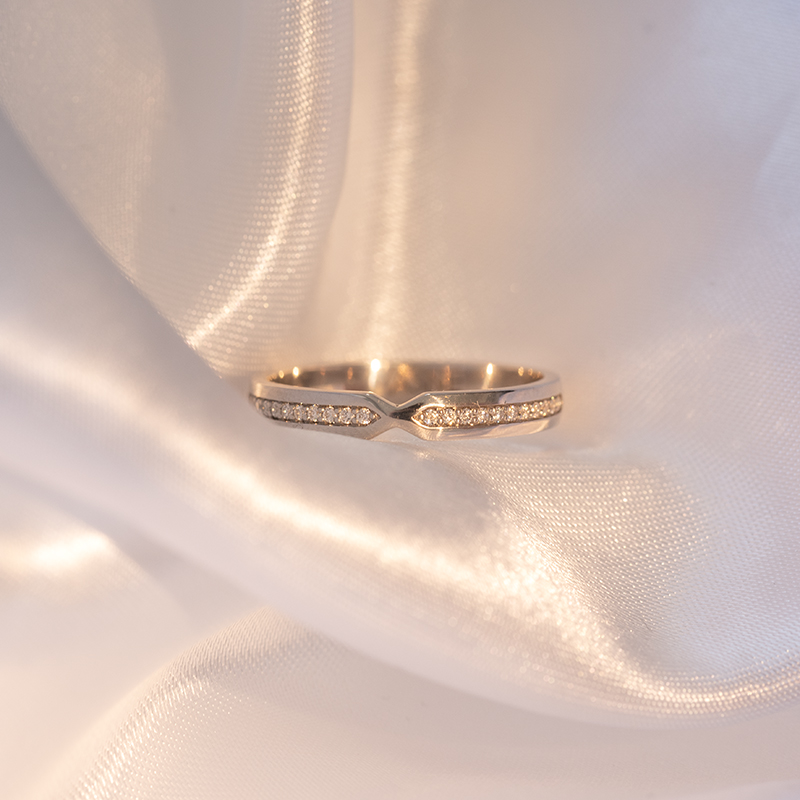 Eternity prsten s lab-grown diamanty a komfortní pánský prsten Asne 102233
