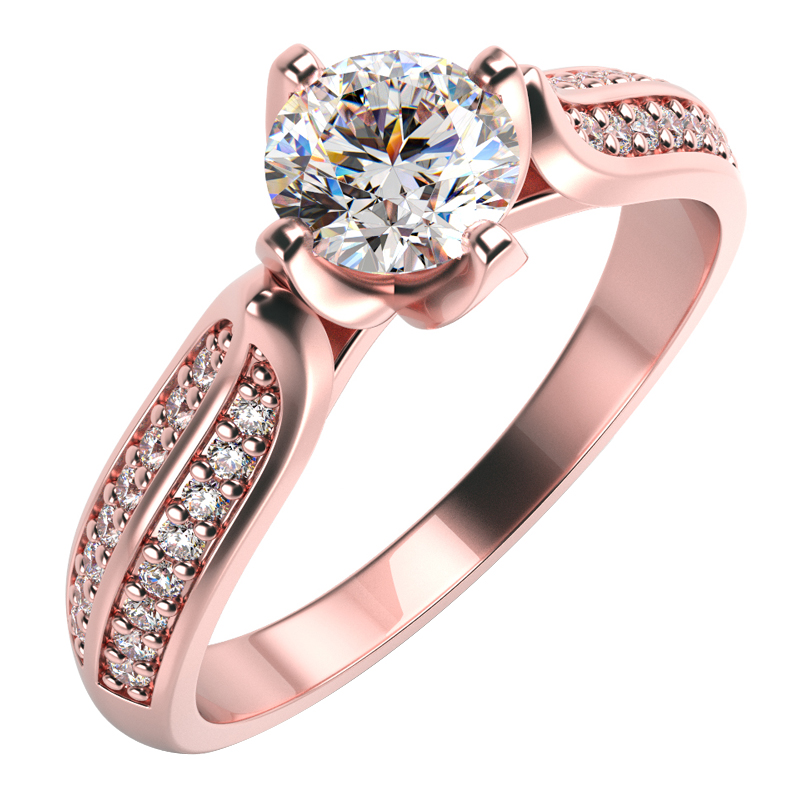 Diamantový zlatý prsten Katynie 10453