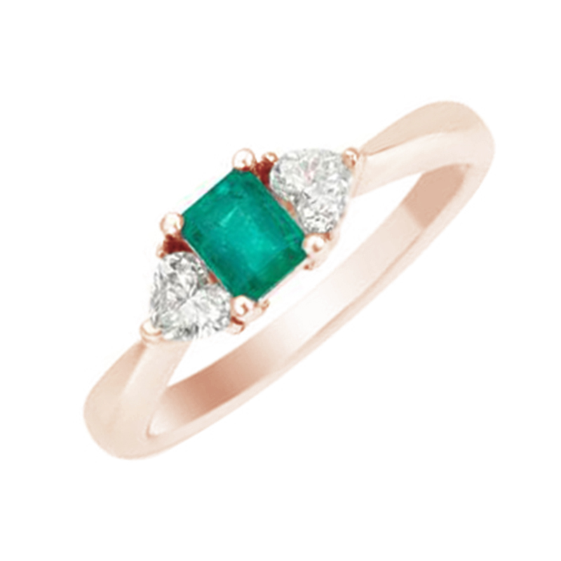Prsten se smaragdem a diamanty Cary 104543