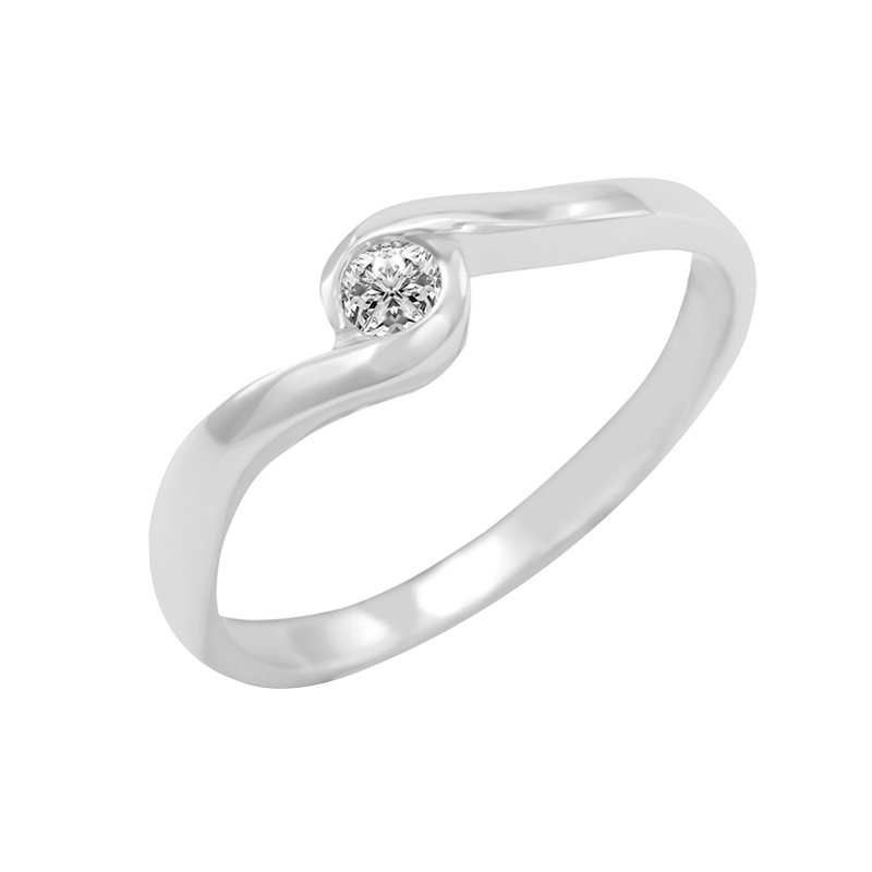 Zásnubní prsten s moissanitem Zanzo 104583