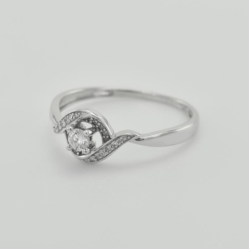 Stříbrný prsten s lab-grown diamanty Firth 104593
