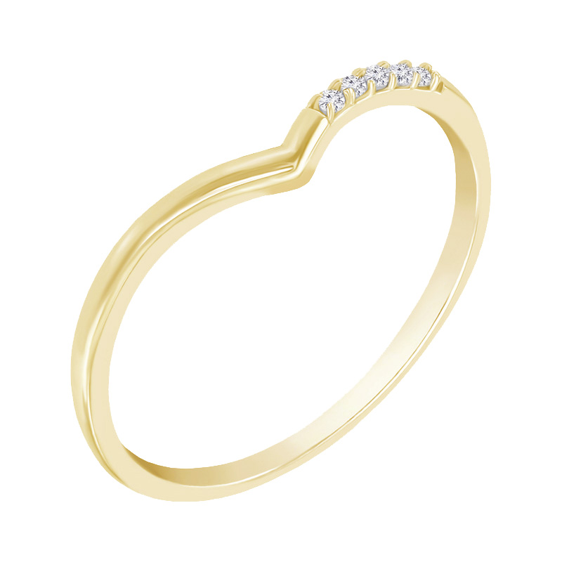 Stříbrný vykrojený prsten s lab-grown diamanty Annelisa 104683