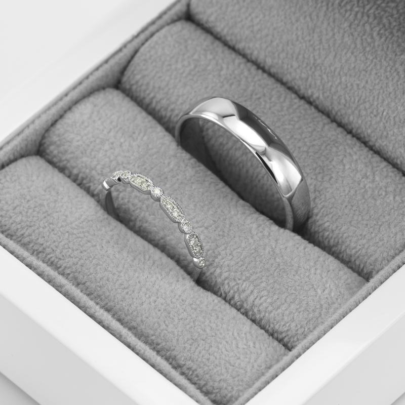 Vintage prsten s lab-grown diamanty a komfortní prsten Liam 105803