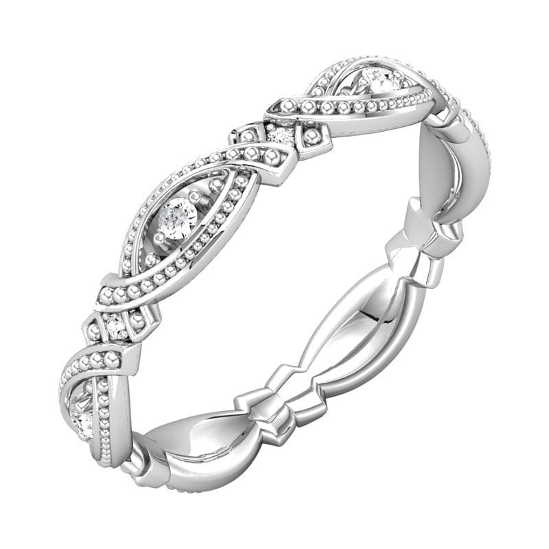 Vintage prsten s lab-grown diamanty a klasický komfortní prsten Karina 105963