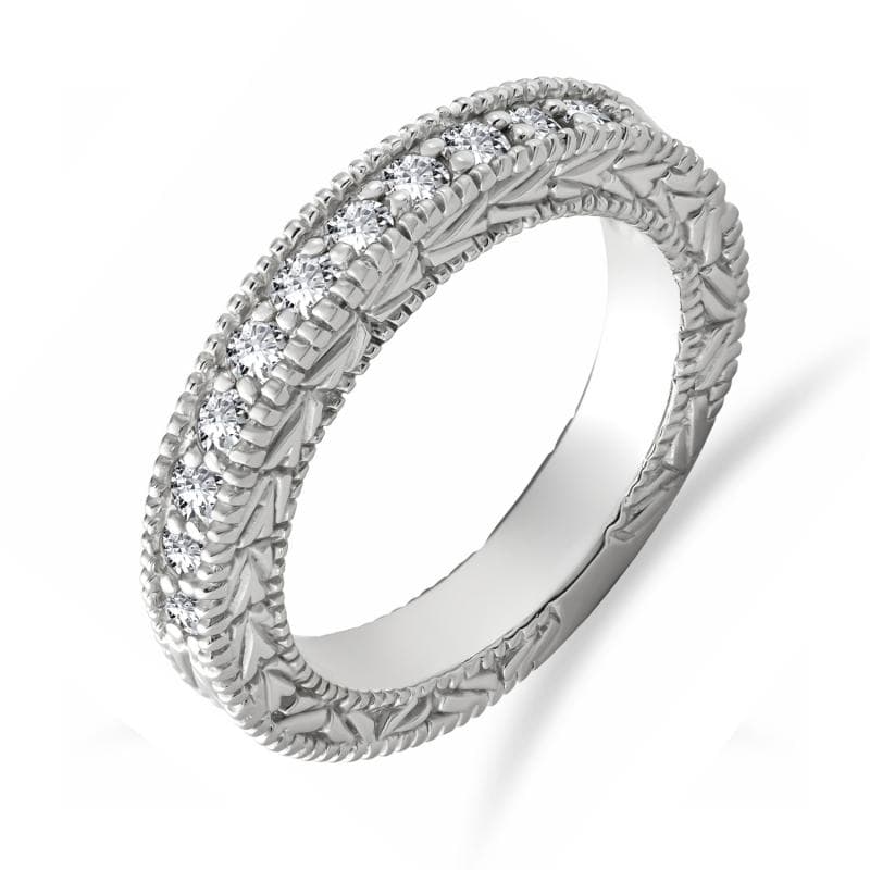 Vintage prsten s lab-grown diamanty a pánský plochý prsten Arroyo 105973