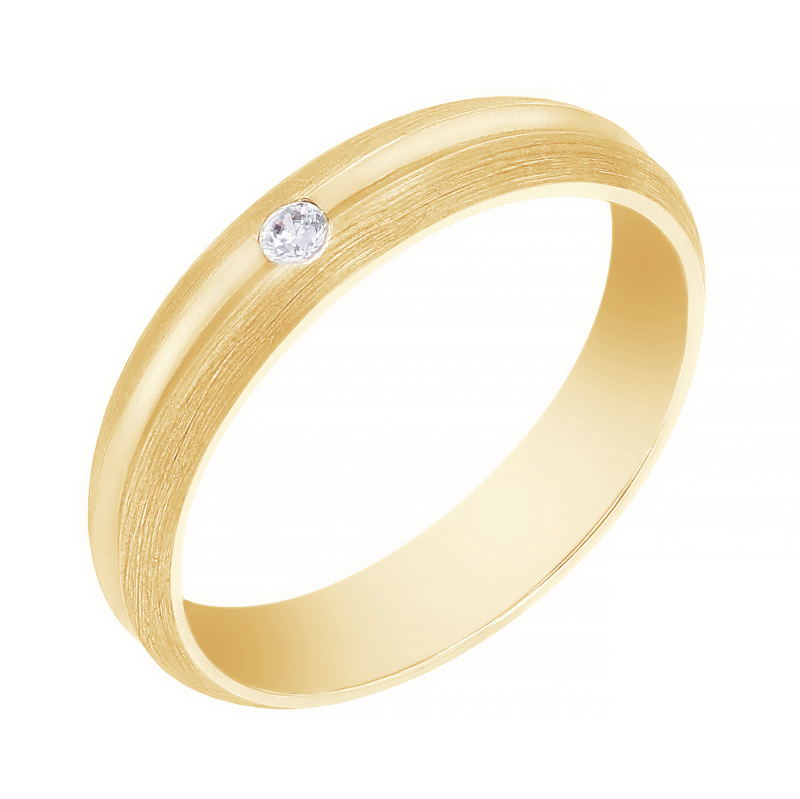 Zlaté snubní prsteny s diamantem Dellai 105993