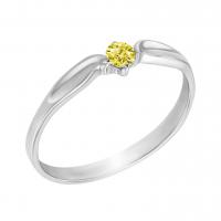 Zásnubní prsten se žlutým diamantem Lodys