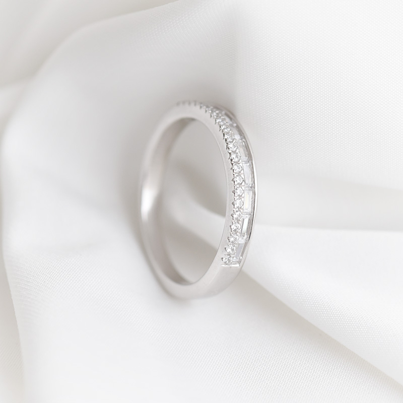 Eternity prsten s lab-grown round a baguette diamanty Luisa 107933