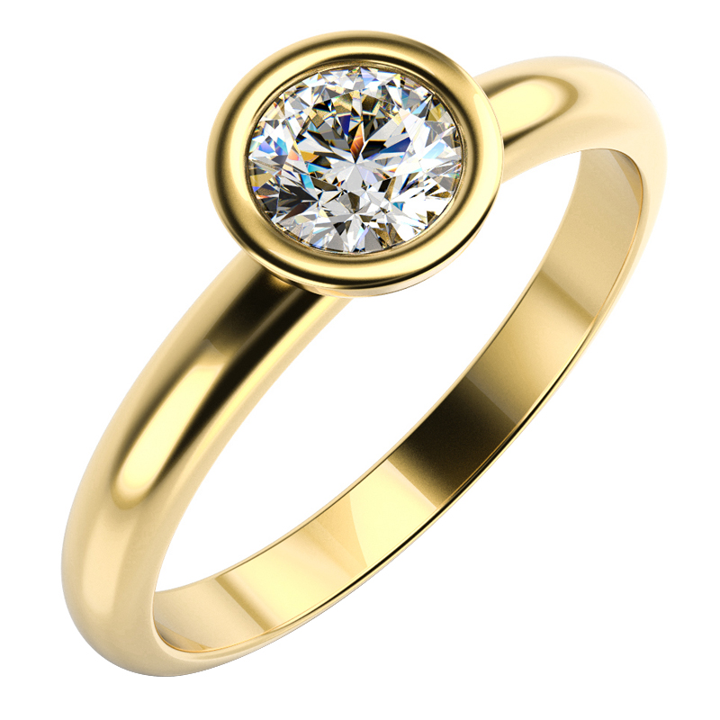 Diamantový zlatý prsten Gopi 10823