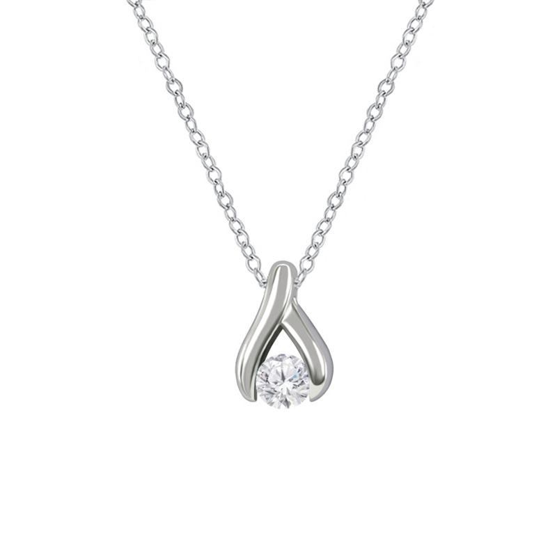 Platinový náhrdelník s diamantem Tilda