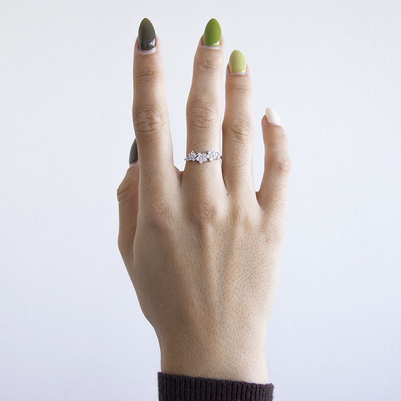 Květinový prsten s diamanty Juliet 110383
