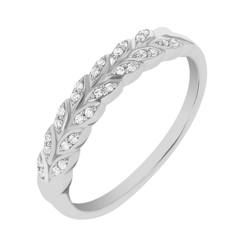 Eternity prsten s lab-grown diamantovými lístky Aizah