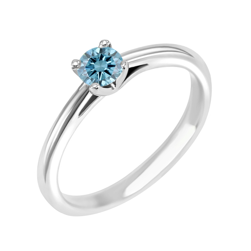 Zásnubní prsten s certifikovaným fancy blue lab-grown diamantem Katya 113703