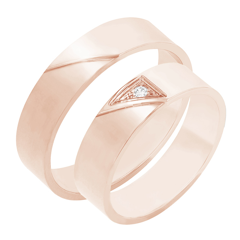 Trendy snubní prsteny ze zlata s diamanty Mert 114283