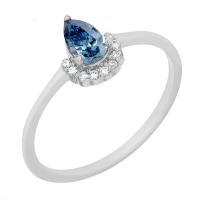 Zásnubní prsten s certifikovaným fancy blue lab-grown diamantem Pallavi