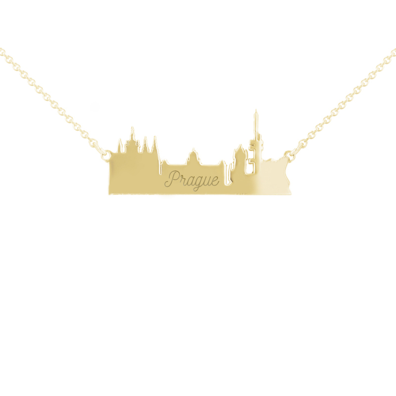 Zlatý či platinový náhrdelník města Praha 115143
