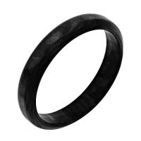 Plochý karbonový snubní prsten se zkosenými hranami Versiss