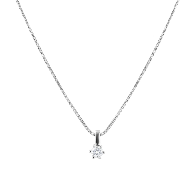 Platinový náhrdelník s diamantem Bette