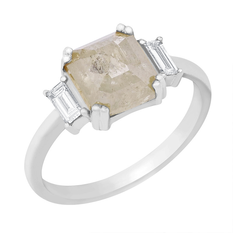 Zlatý prsten se žlutým salt and pepper diamantem Yasmin 117623