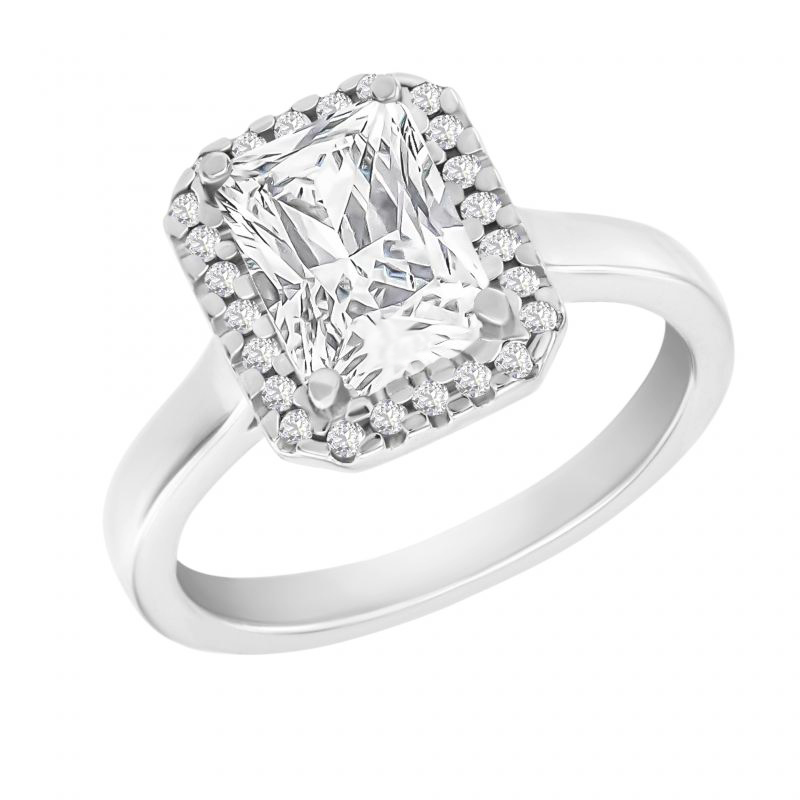 Zásnubní prsten s emerald diamantem Valma 117883
