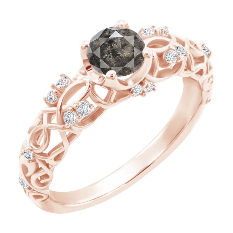 Vintage zásnubní prsten se salt and pepper diamantem Chantal