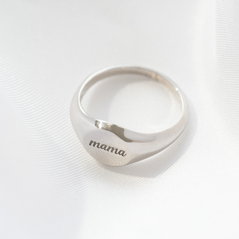 Pečetní prsten s gravírem Mama 119453