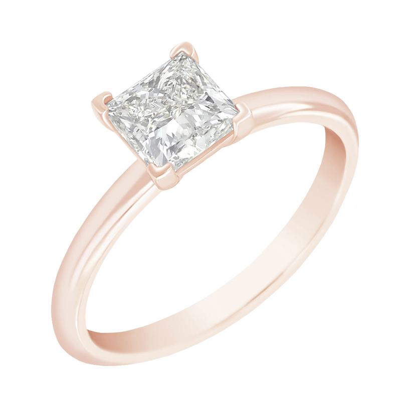 Zásnubní prsten s princess diamantem Nangai 120053