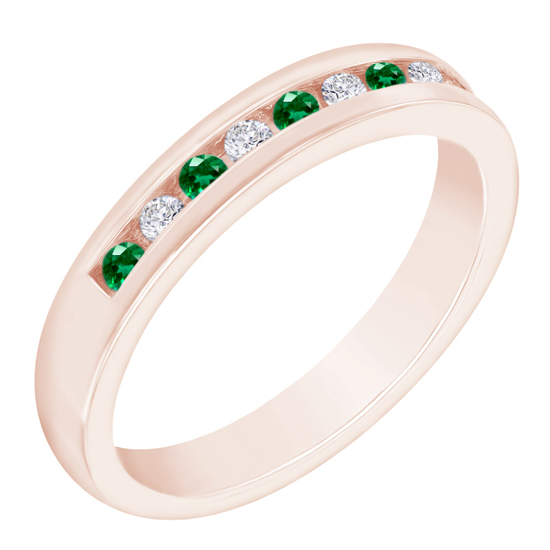 Prsten plný smaragdů a diamantů Nosian 120073