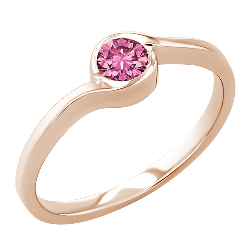 Zásnubní prsten s růžovým safírem Girija 124943