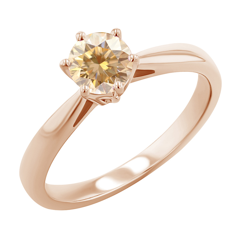 Zásnubní prsten se champagne diamantem Sati 124983
