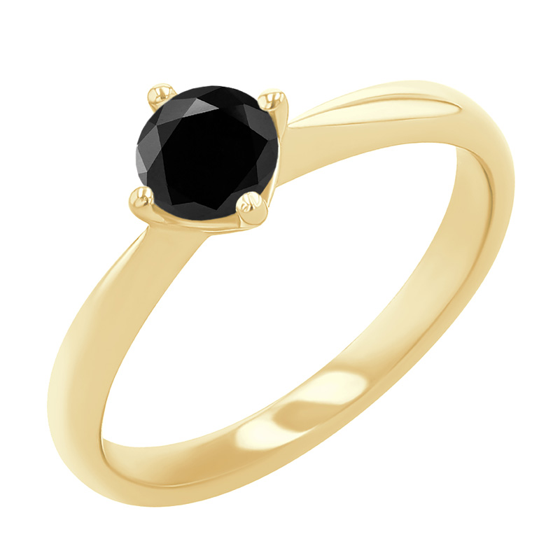 Zásnubní prsten s černým diamantem Mahiya 125023