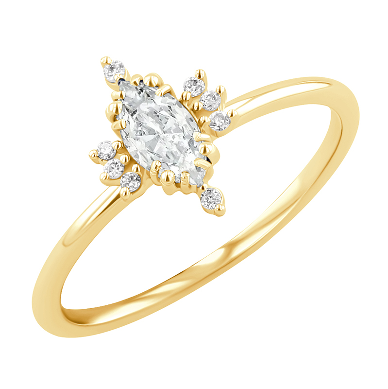 Eppi Zásnubní prsten s marquise diamantem Janne RE46217