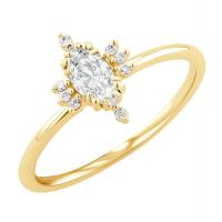 Zásnubní prsten s marquise diamantem Janne