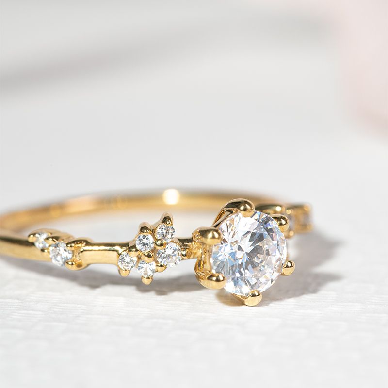 Romantický zásnubní prsten s lab-grown diamanty Therese 126713