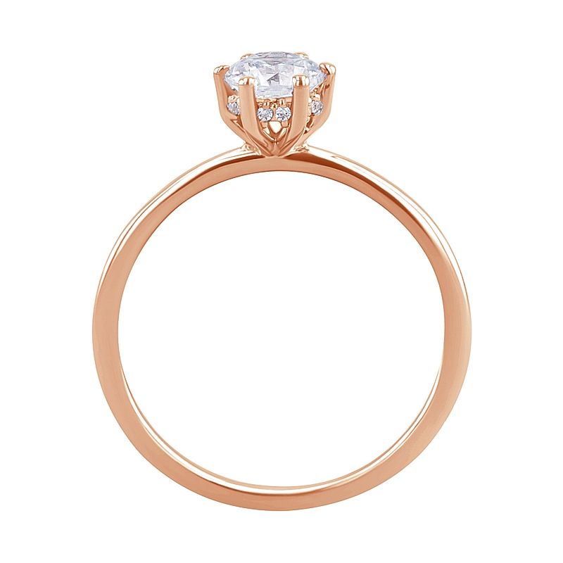Zdobený zásnubní prsten s lab-grown diamanty Donia 127513