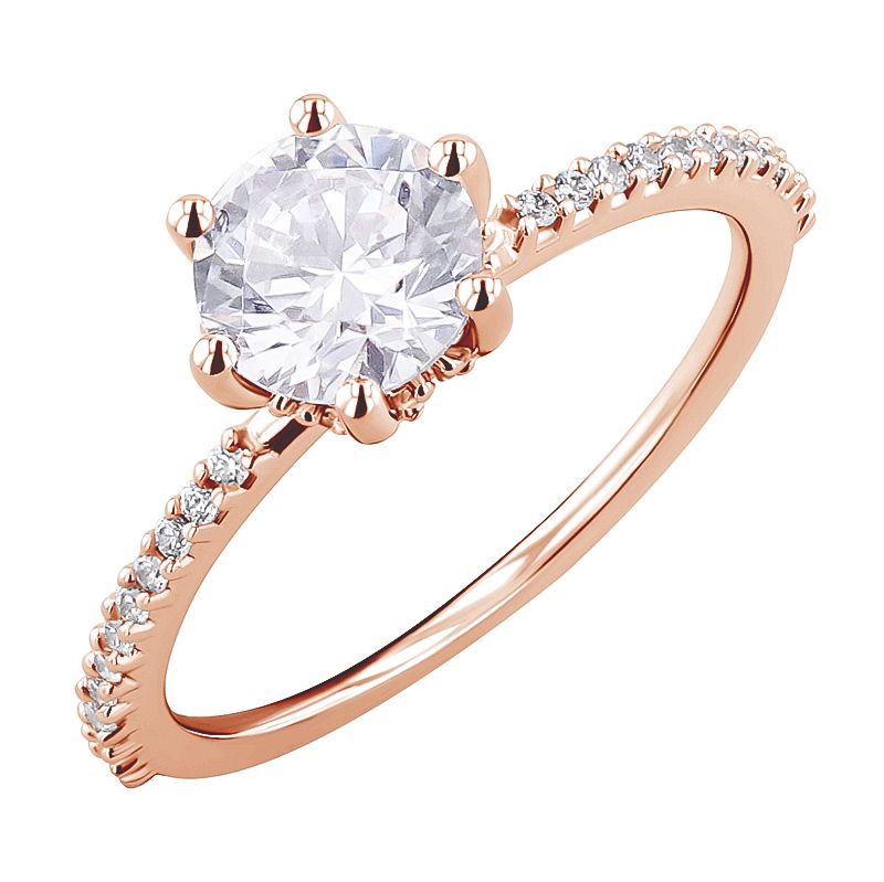 Zdobený zásnubní prsten s lab-grown diamanty Narina 127593