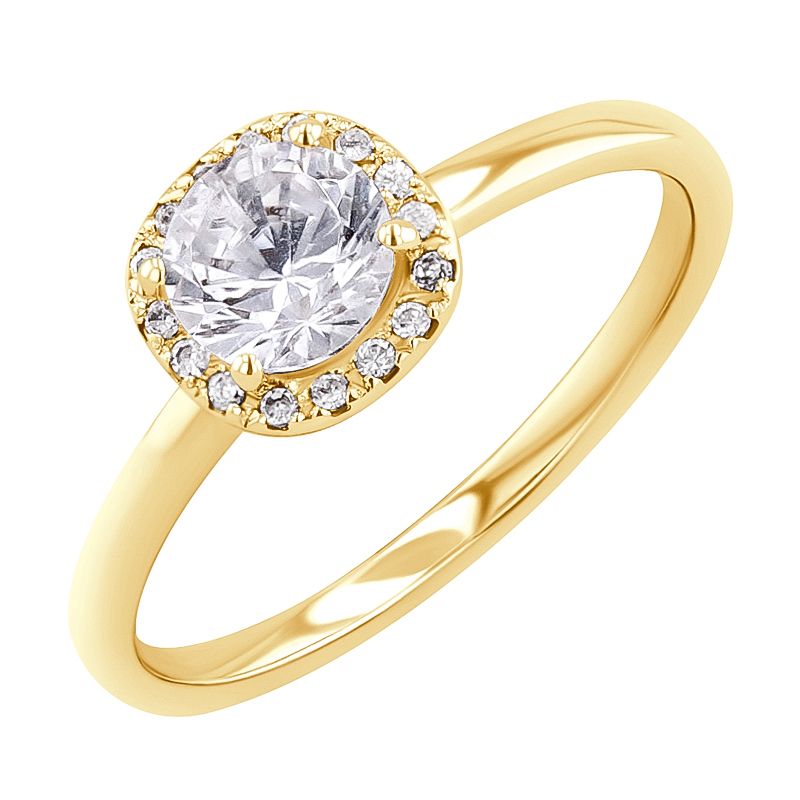 Halo zásnubní prsten s diamanty Zulie 128173
