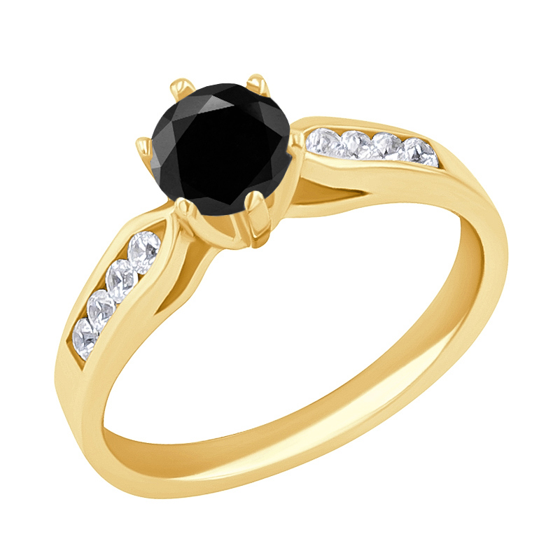 Zásnubní prsten s černým diamantem Mita 129453