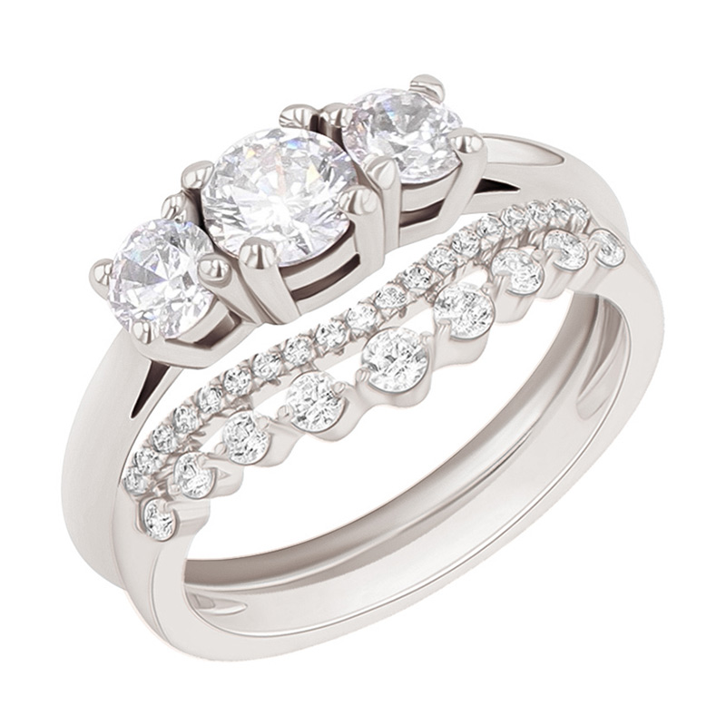 Set prstenů s možností výběru diamantu Hebe 132563
