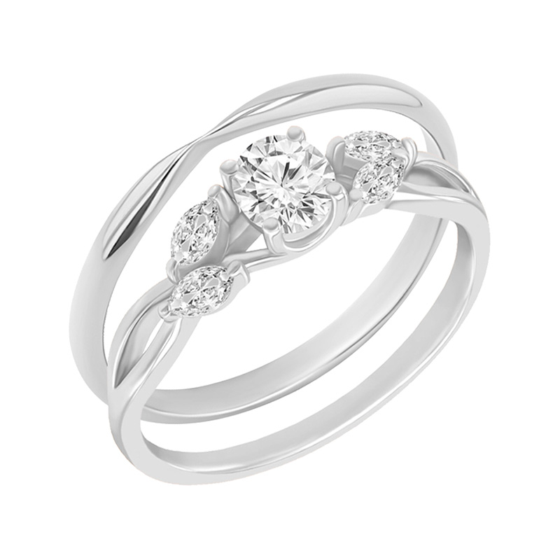 Set prstenů s možností výběru diamantu Halym